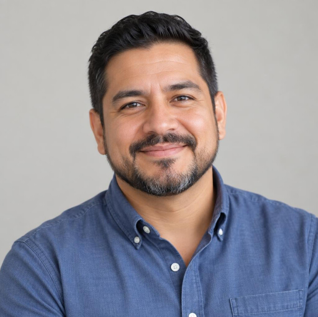 Portrait of a bearded man smiling