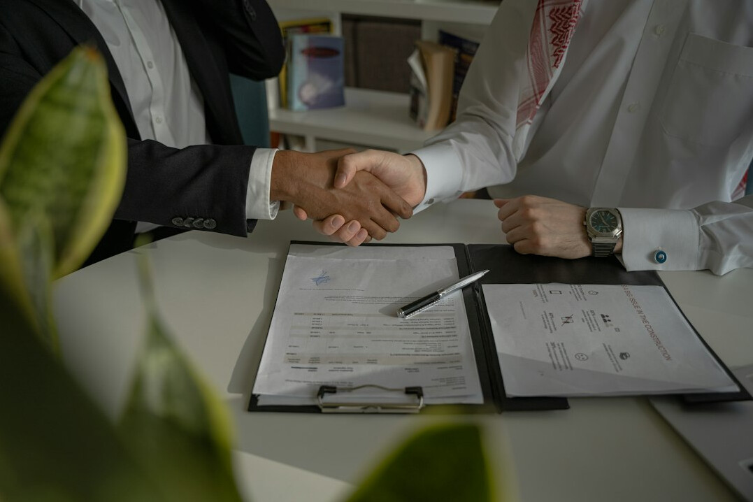 man negotiating deal