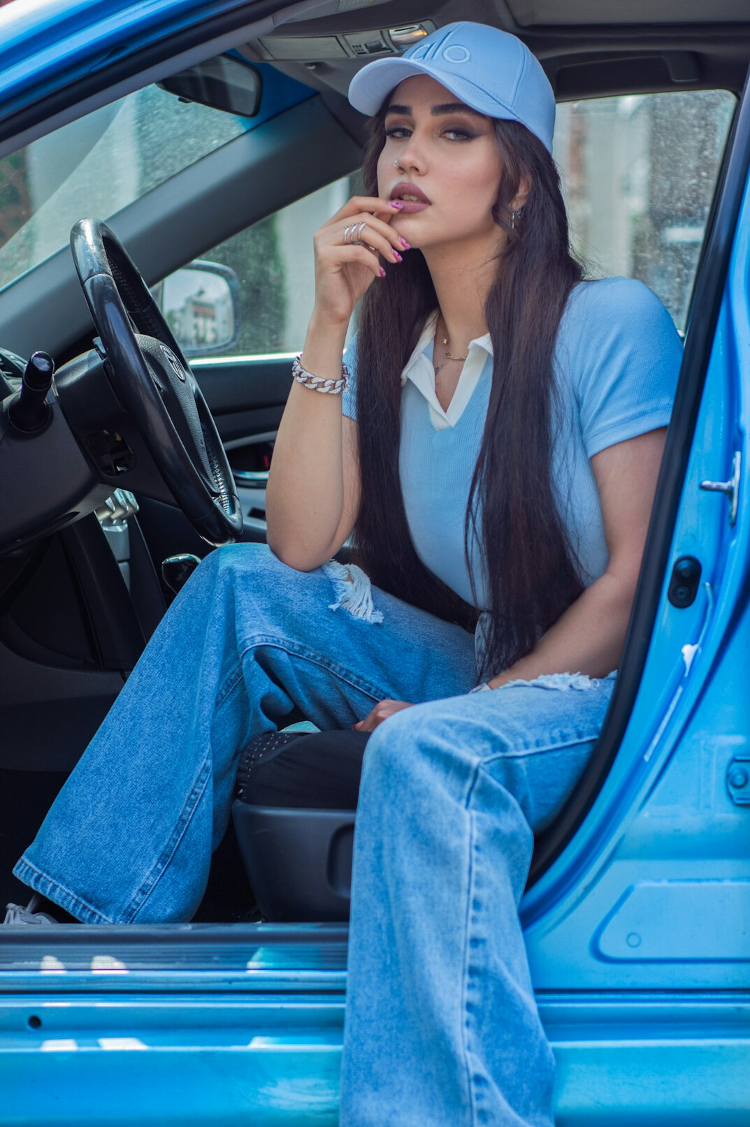 woman in confident pose