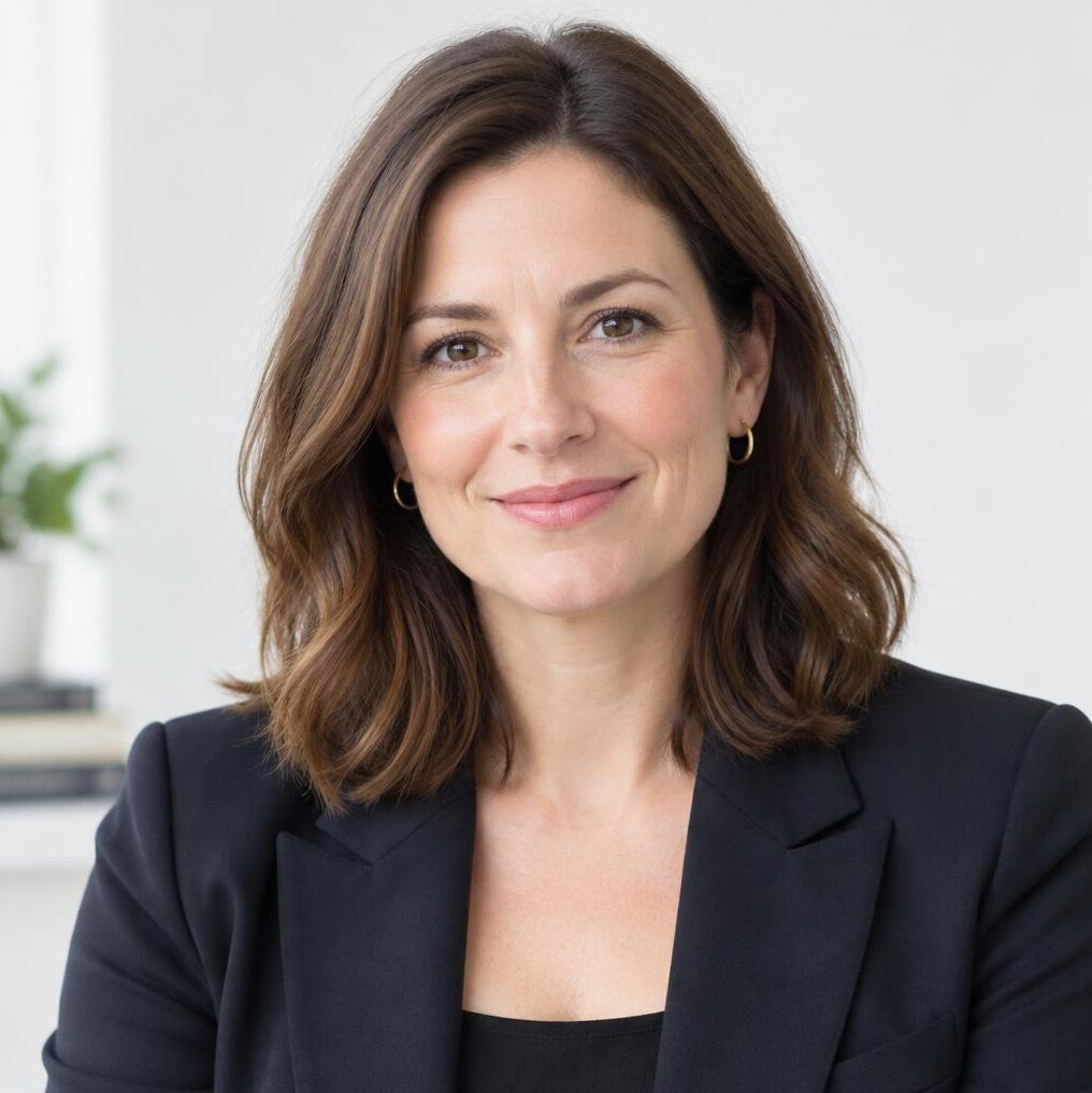 Portrait of a smiling businesswoman in a blazer